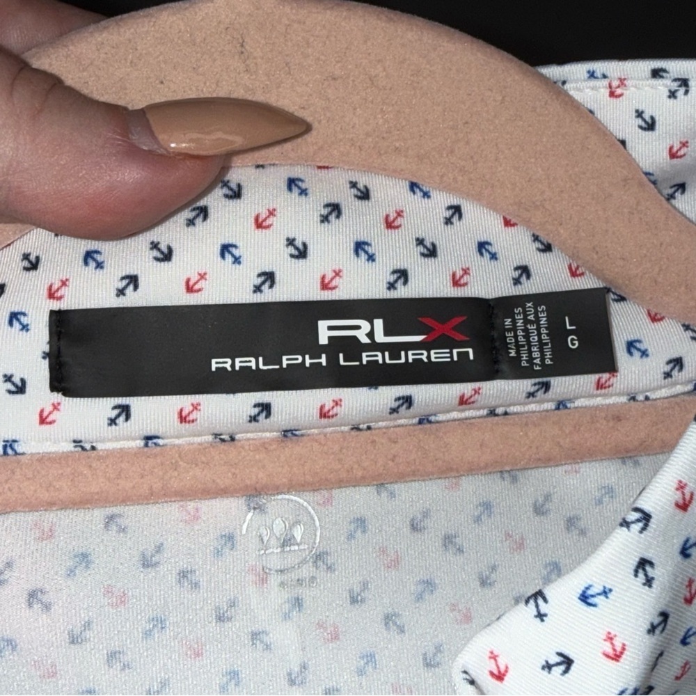 RLX Ralph Lauren Anchor Print 1/4 Zip Golf Pullover Size L NWOT - Picture 3 of 5
